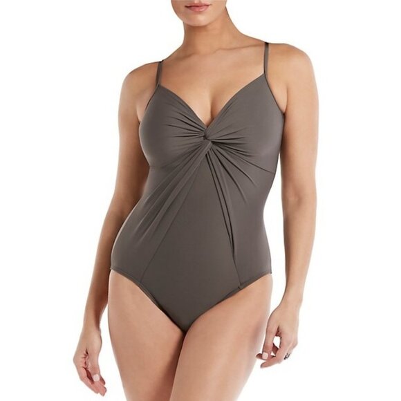 NWOT Miraclesuit Solid Love Knot Swimsuit - Picture 1 of 8